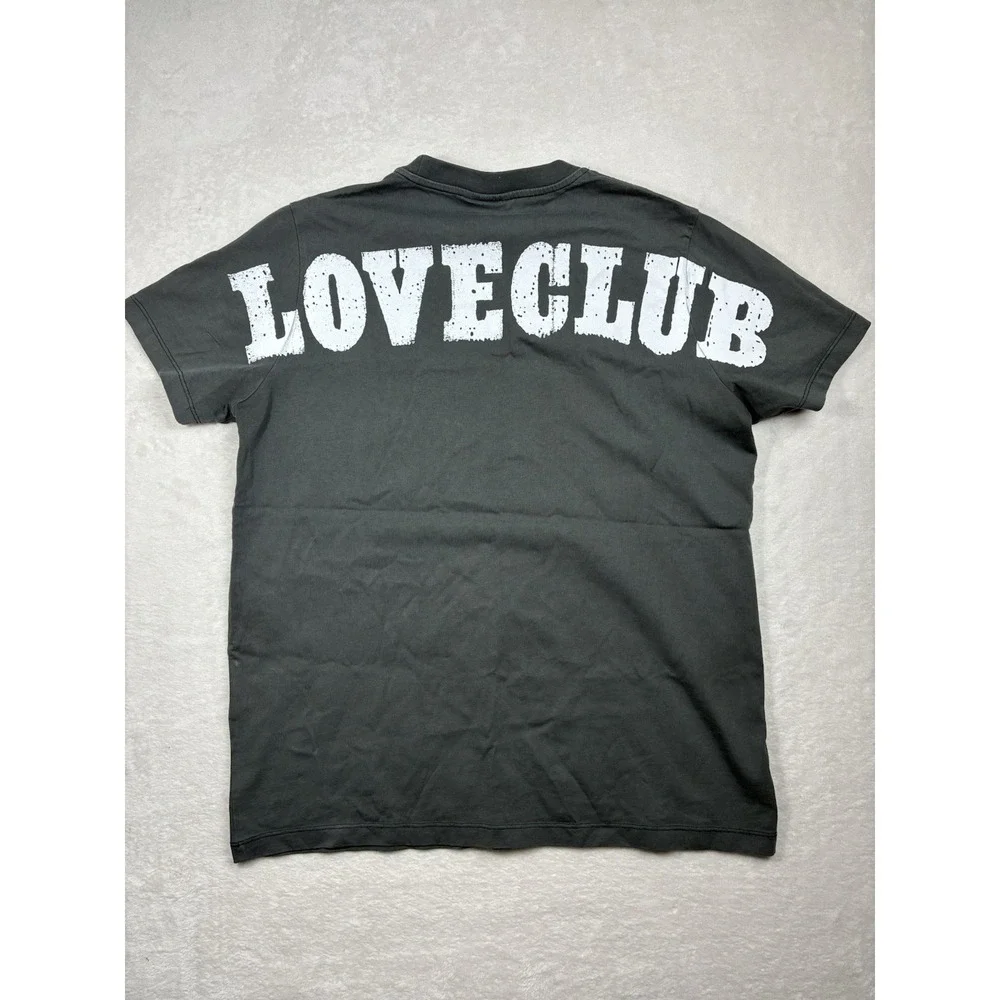 Ganni Love Club T-Shirt Size Small Gray Women's Made in Portugal